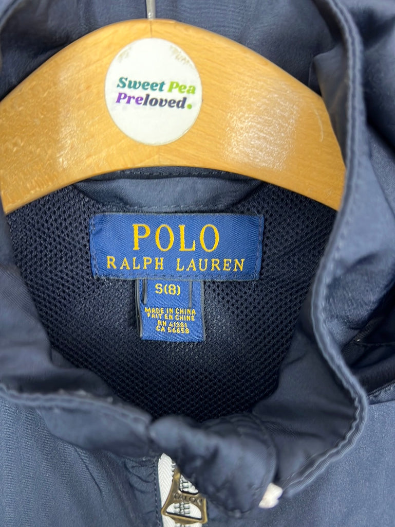 Pre Loved Childrens Ralph Lauren Navy Wind Cheater jacket 8y