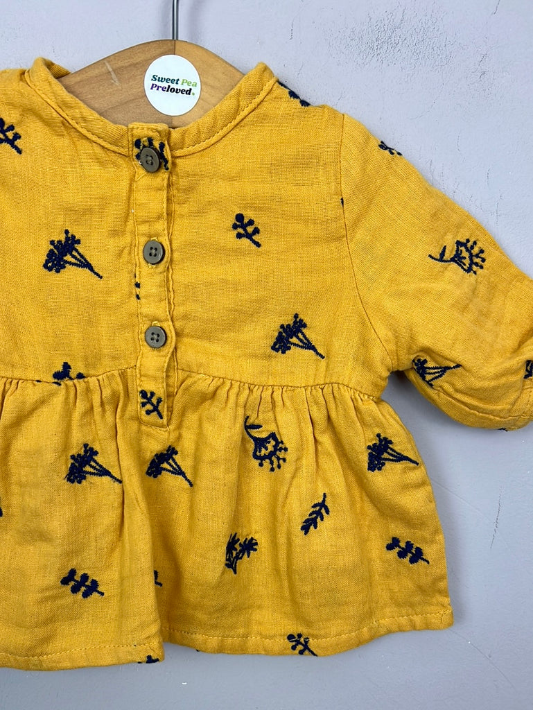 La Redoute yellow embroidered dress 1 month