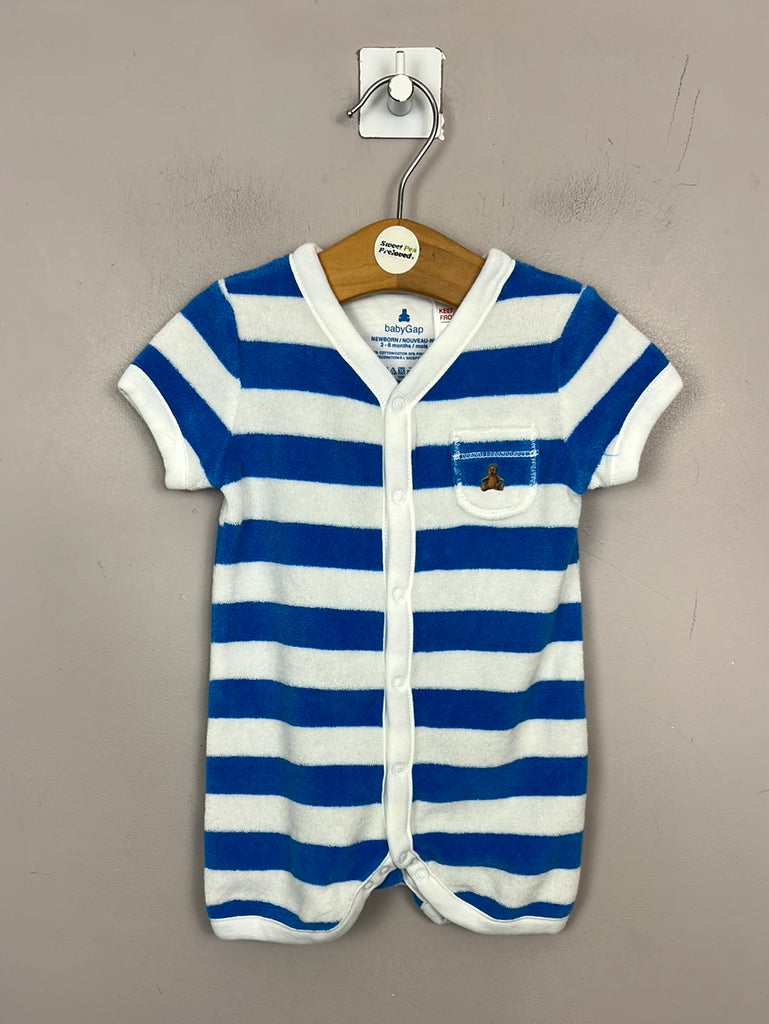 Secondhand baby GAP Terry Striped Romper 3-6m