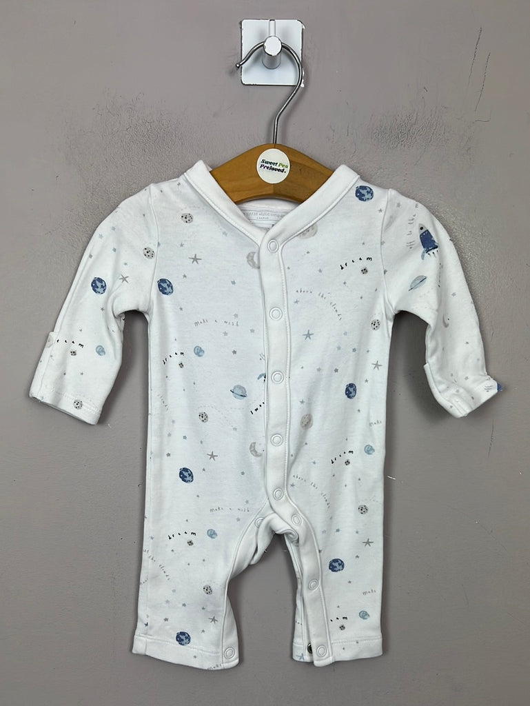 Pre Loved Baby Little White Company Planets Footless Sleepsuit - Newborn