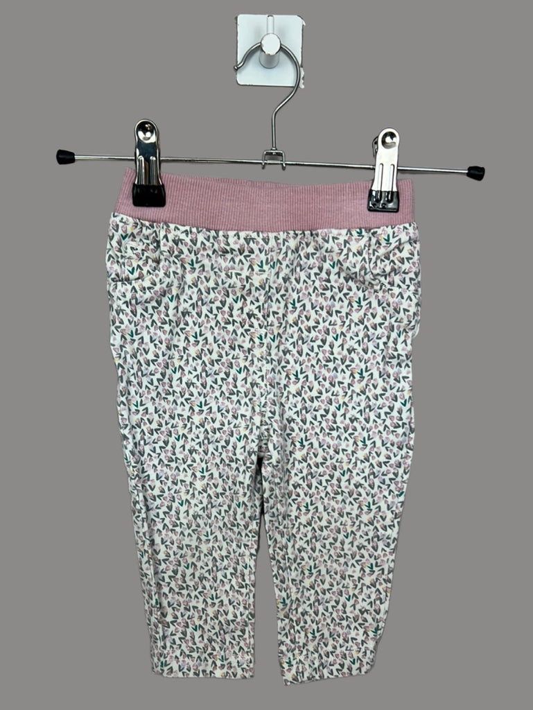 Mamas & Papas floral twill trousers 9-12m - Sweet Pea Preloved