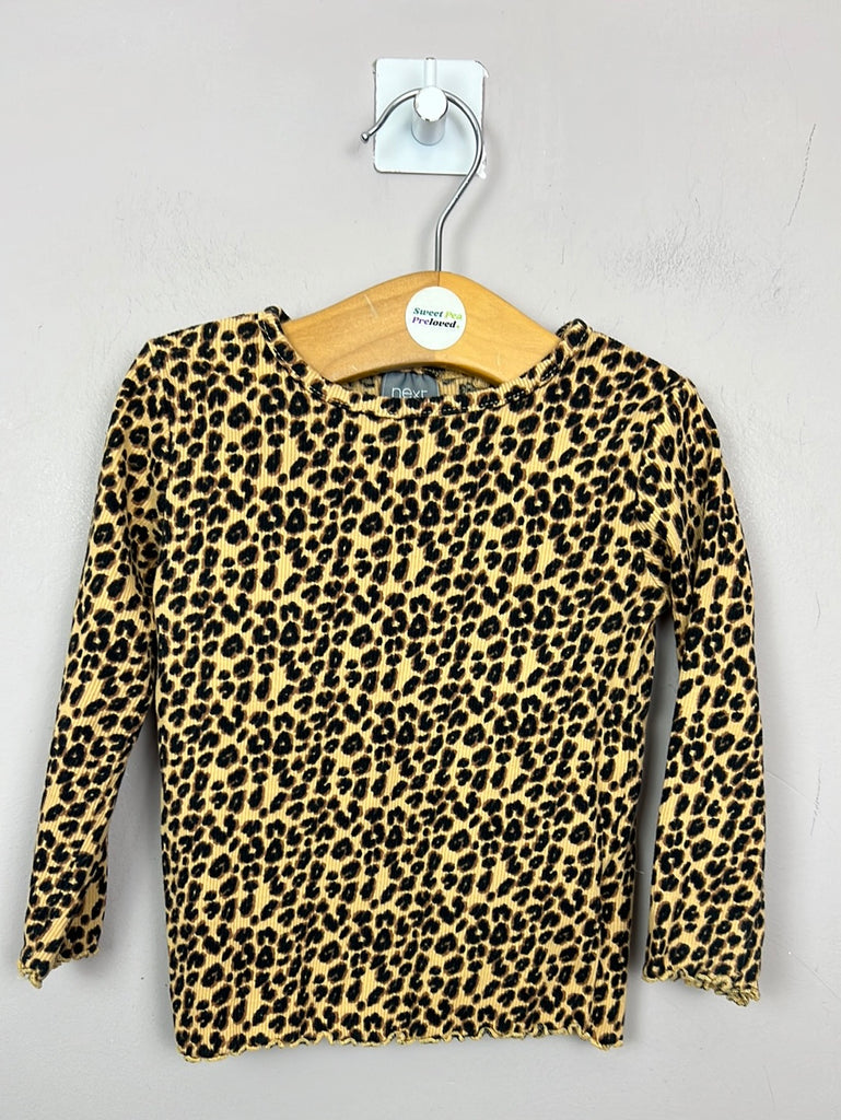 Pre loved baby Next leopard ribbed top 9-12m