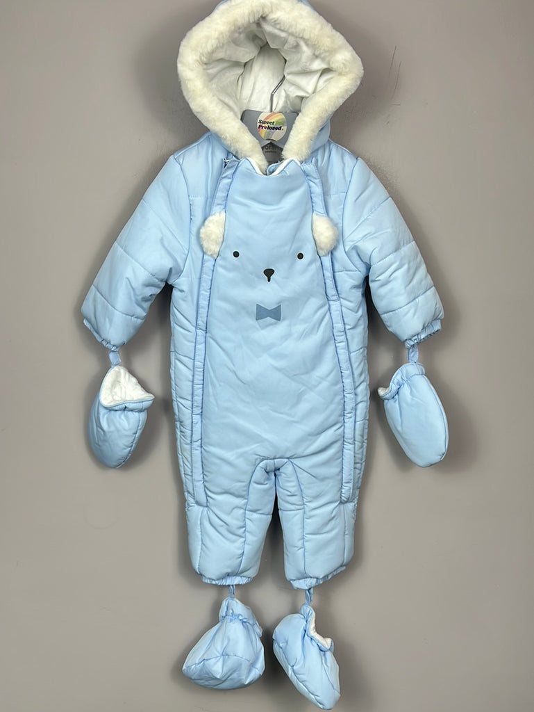 Mayoral Baby Pale Blue Teddy Snowsuit 4-6m BNWT