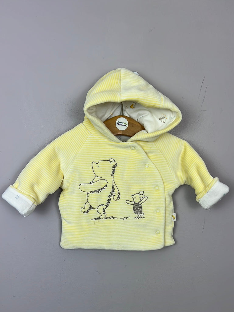 Pre Loved Baby 1m M&S Pooh Bear Velour Jacket
