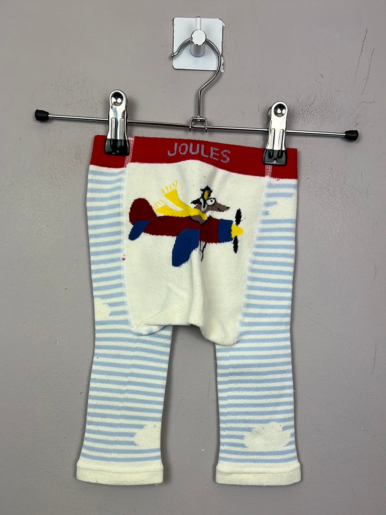 Second hand baby Joules Flying Pup Knit Leggings 0-6m