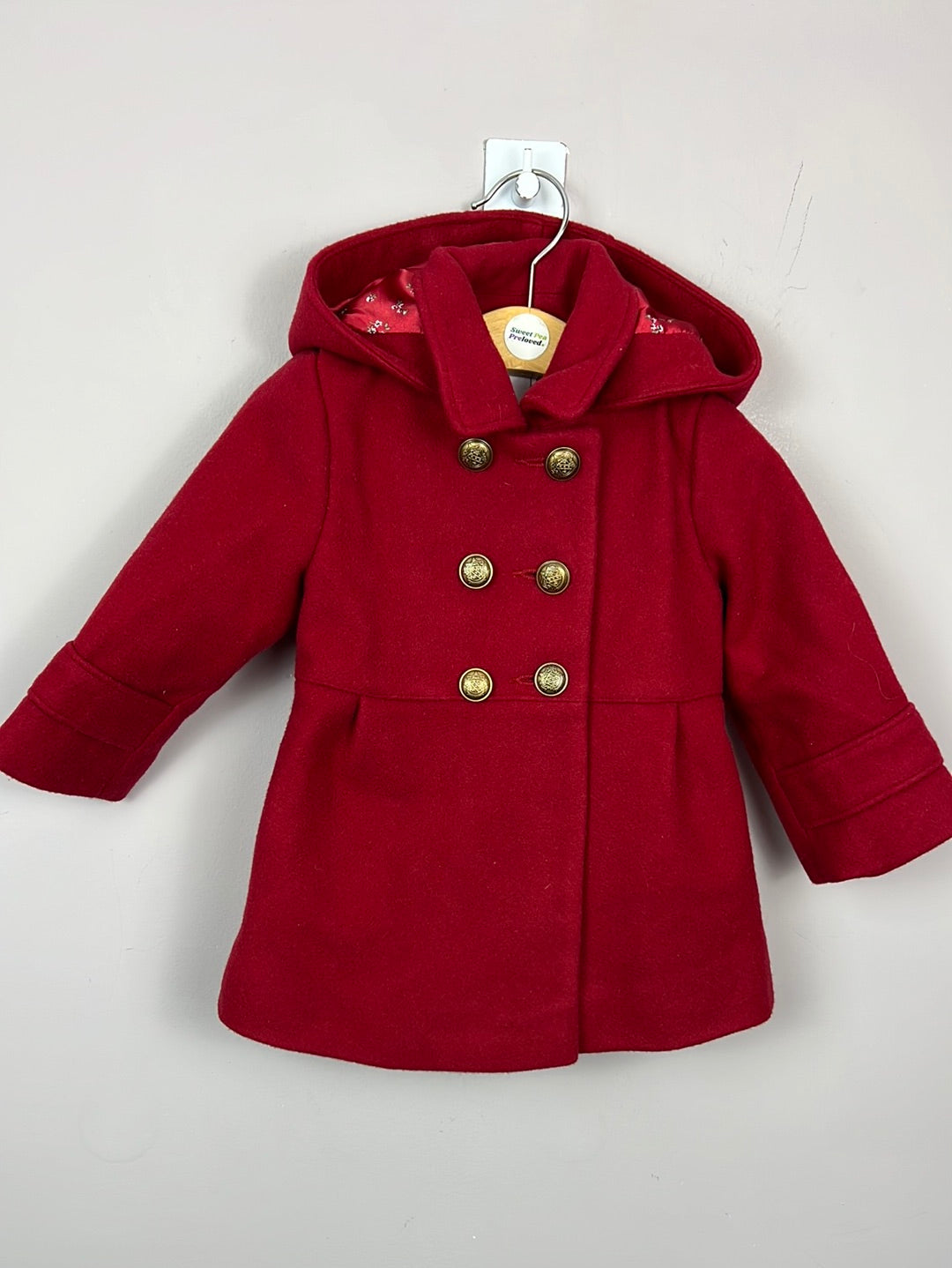 Next girls hot sale red coat