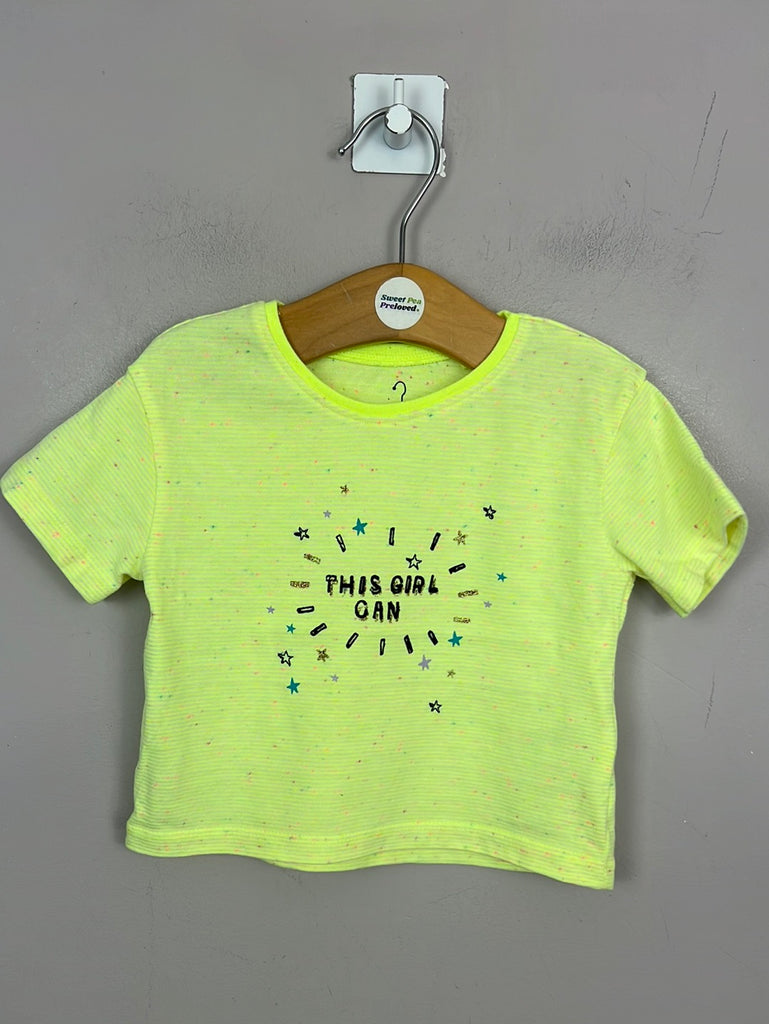 Preloved baby Next this girl can neon t-shirt 6-9m
