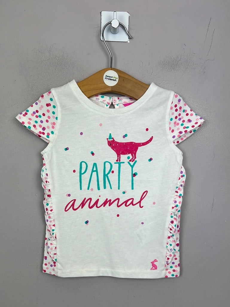 Pre Loved Kids Joules Party Animal Top 6-9m