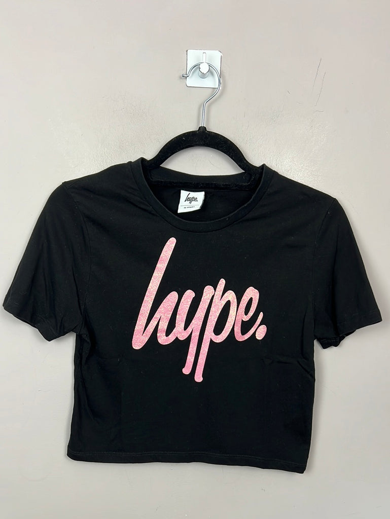Second hand older kids Hype black boxy t-shirt 13y