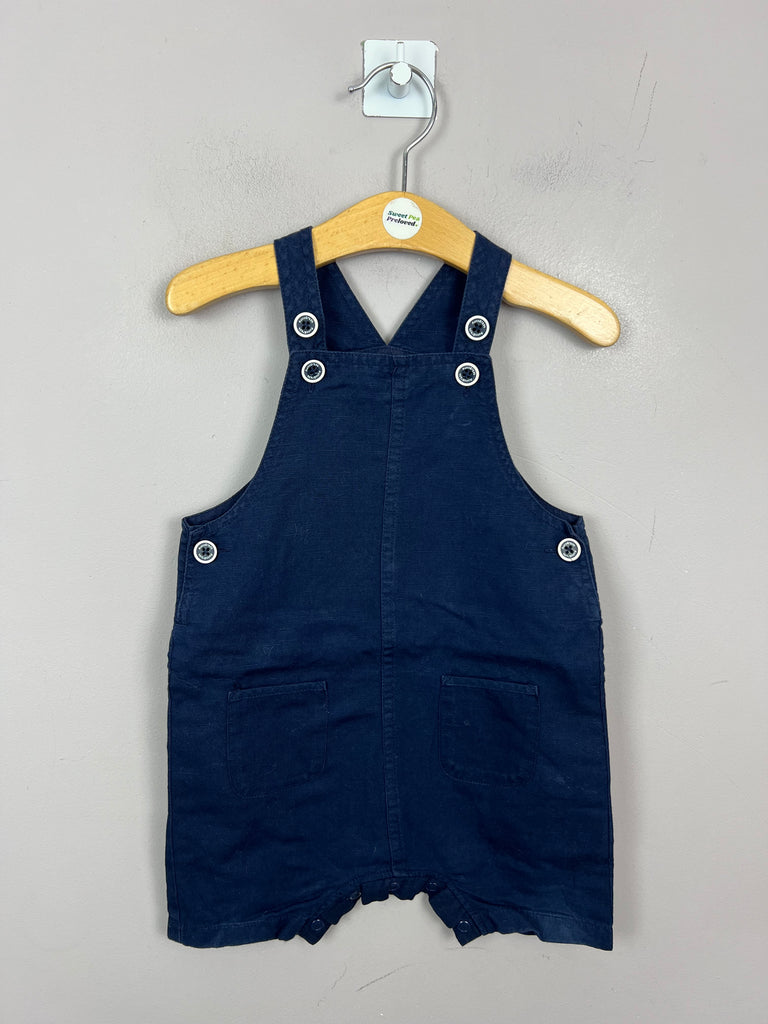 Secondhand baby Autograph Navy Linen Dungarees 12-18m
