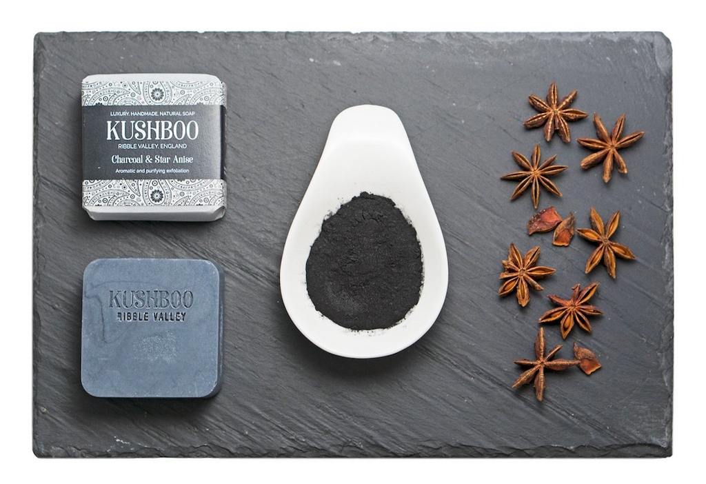 Kushboo Charcoal and Star Anise Soap - Vegan - Natural 