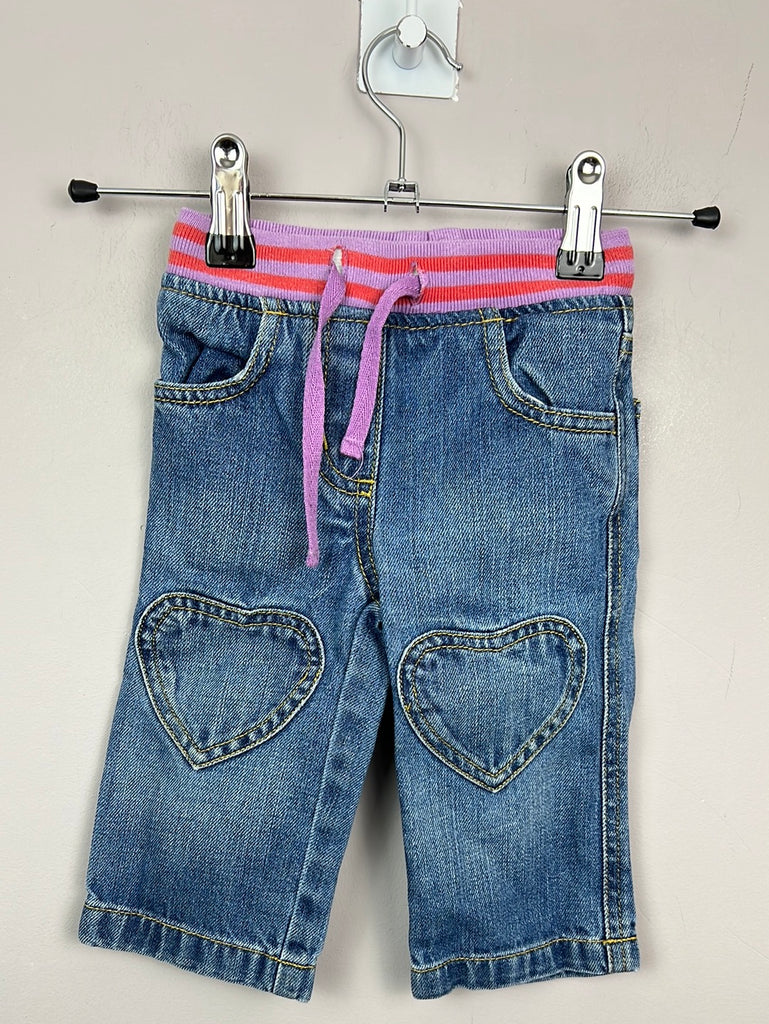 Second Hand Baby Boden Heart knee patch jeans 6-12m