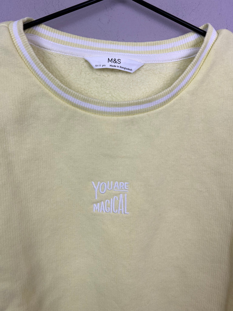 M&S Lemon You're Magical Sweatshirt 10-11y