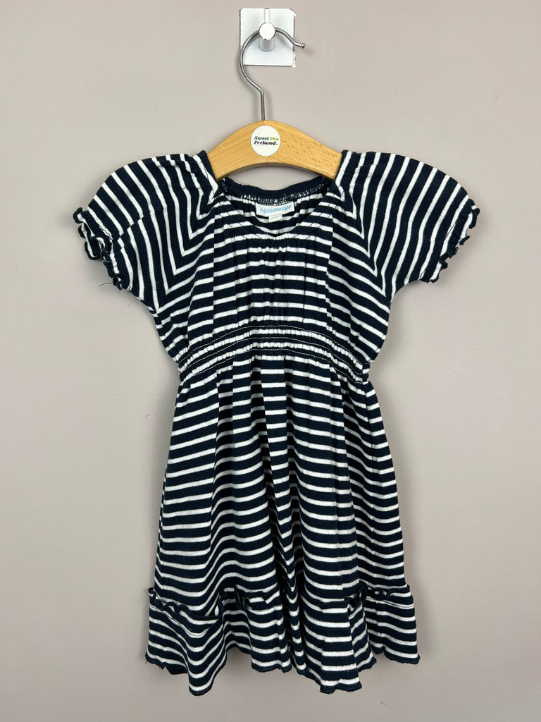 Second Hand  Jojo Maman Bebe navy stripe dress - Sweet Pea Preloved Clothes