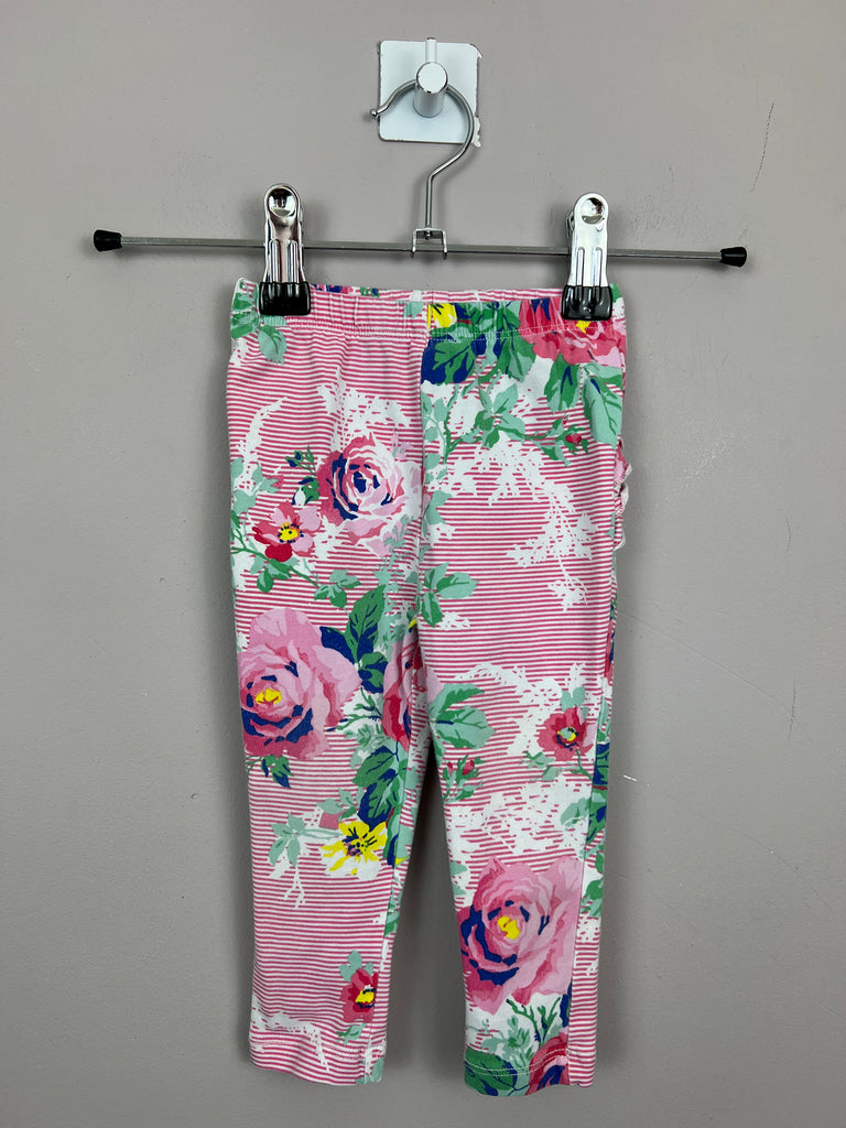 9-12m Monsoon pink floral frilly leggings - Sweet Pea Preloved Clothes