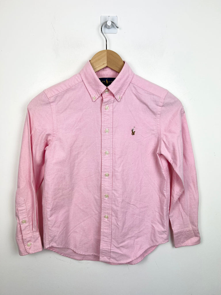 Pre loved Luxury kids Ralph Lauren pink Oxford shirt - Sweet Pea Preloved Clothes