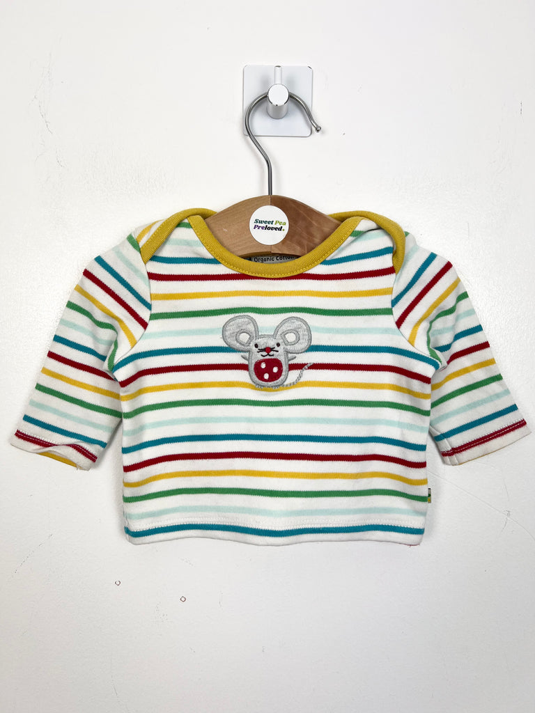 Newborn Frugi striped mouse t-shirt - Sweet Pea Preloved Clothes