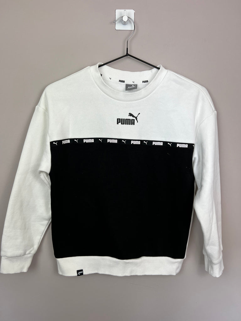 Second Hand Kids Puma white/black sweatshirt - Sweet Pea Preloved Clothes