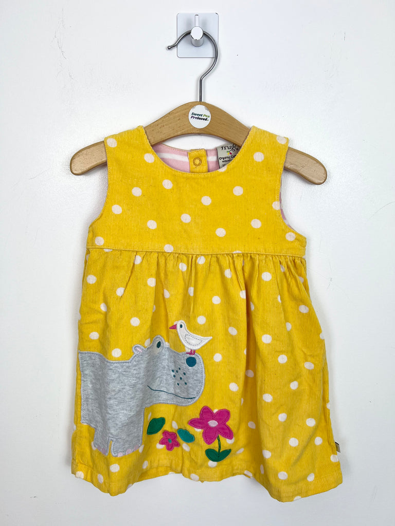 Second Hand Organic Frugi Yellow Hippo Dress