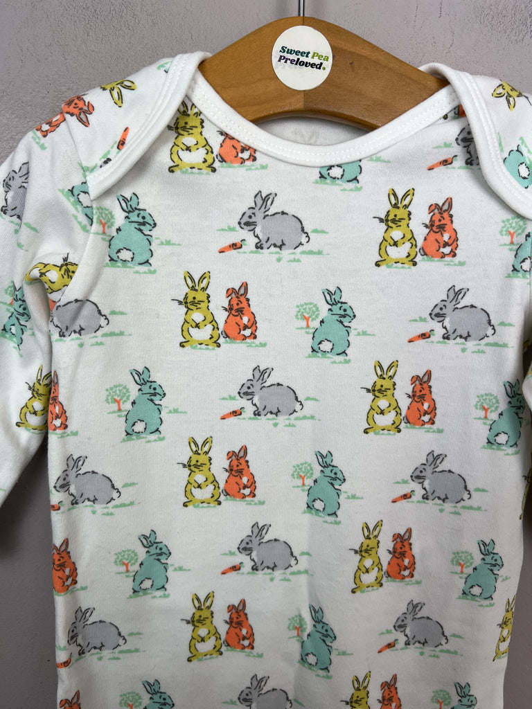 Pre Loved Baby Cath Kidston bunnies sleepsuit & hat 3-6m