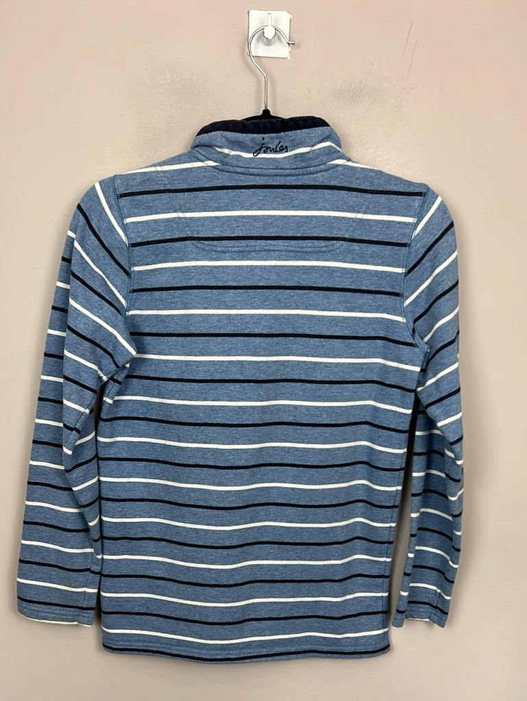 Joules blue stripe 1/4 zip sweatshirt 11-12y