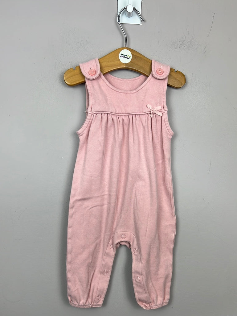 Secondhand baby M&S pale pink jersey romper 3-6m