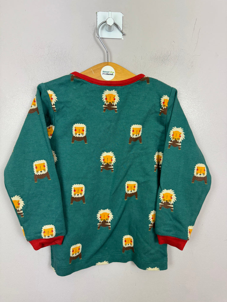 Secondhand baby Little Green Radicals Lion Henley Top 12-18m