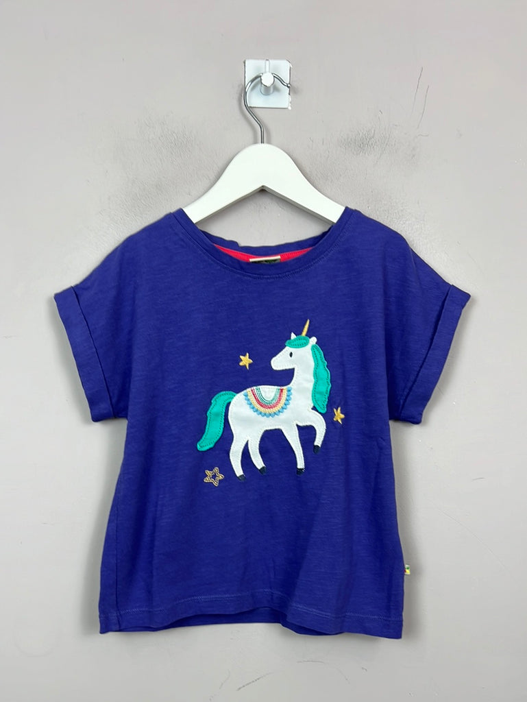 Preloved kids Frugi purple unicorn t-shirt 7-8y