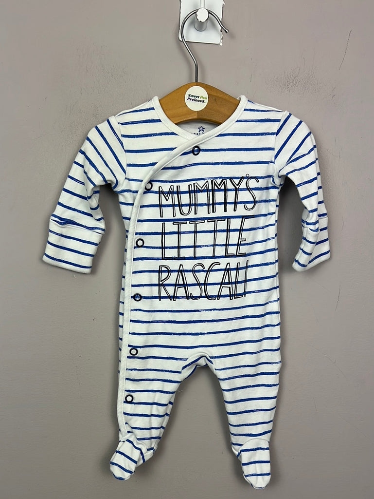 Pre Loved Baby Next Mummy's Little Rascal sleepsuit First Size