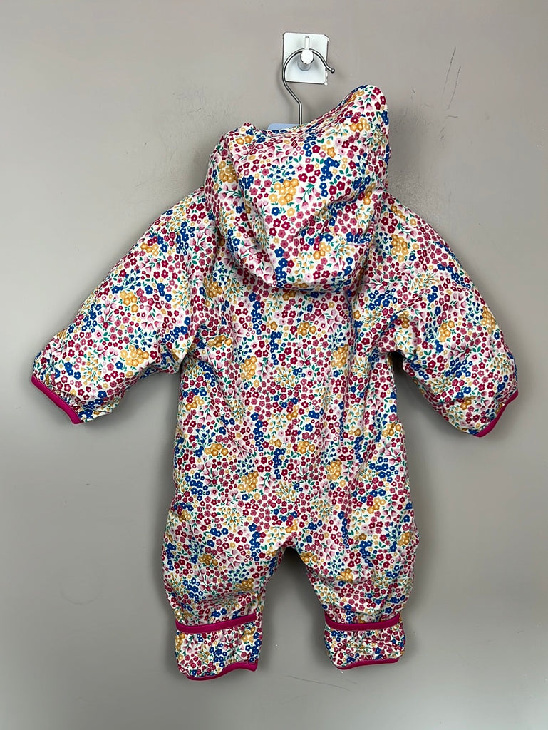 Jojo Maman Bebe floral waterproof snowsuit 3-6m - Sweet Pea Preloved