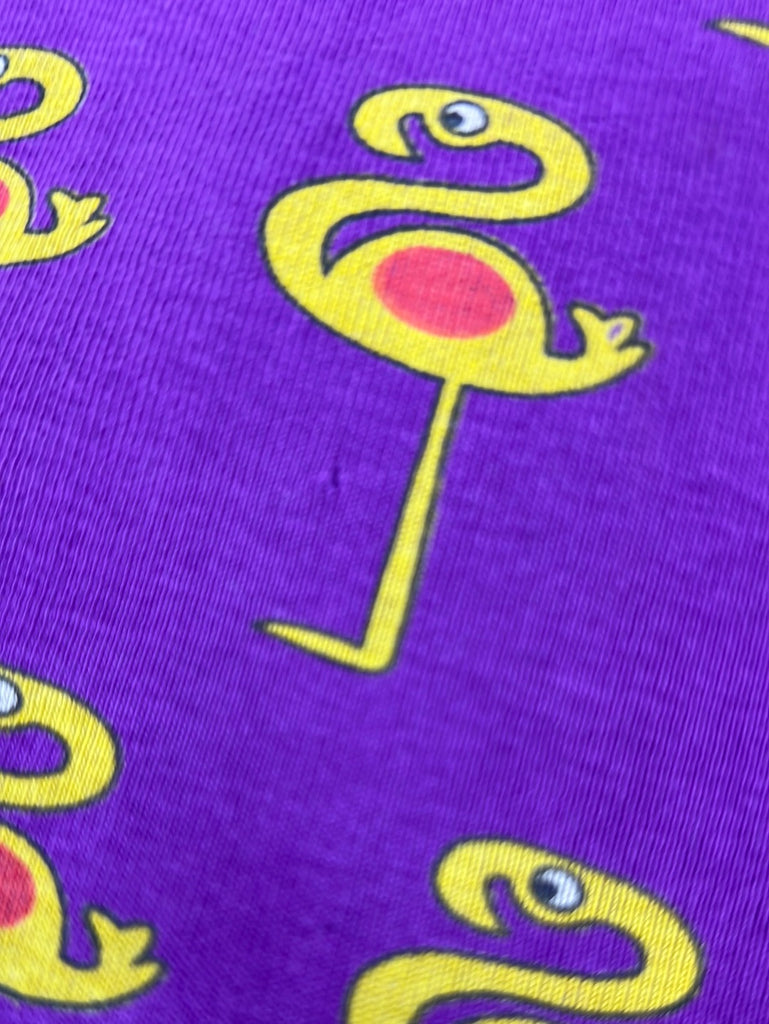 Pre loved kids Ej Sikke Lej Purple Flamingo long sleeve top 4y