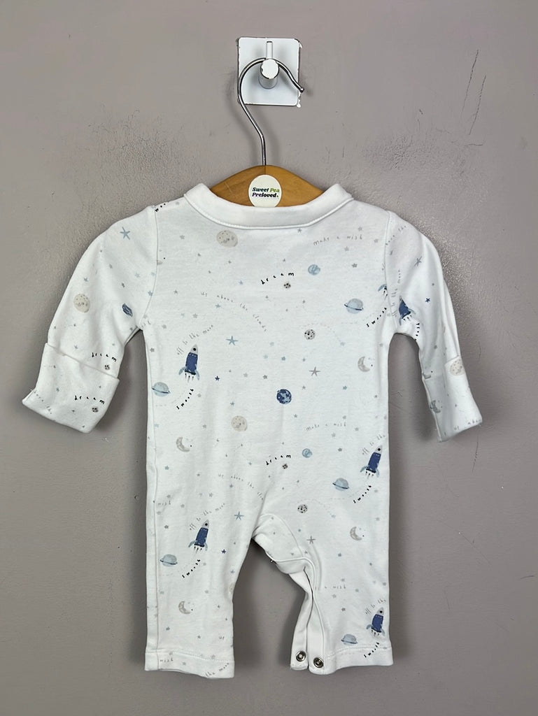 Secondhand baby Little White Company Planets Footless Sleepsuit - Newborn
