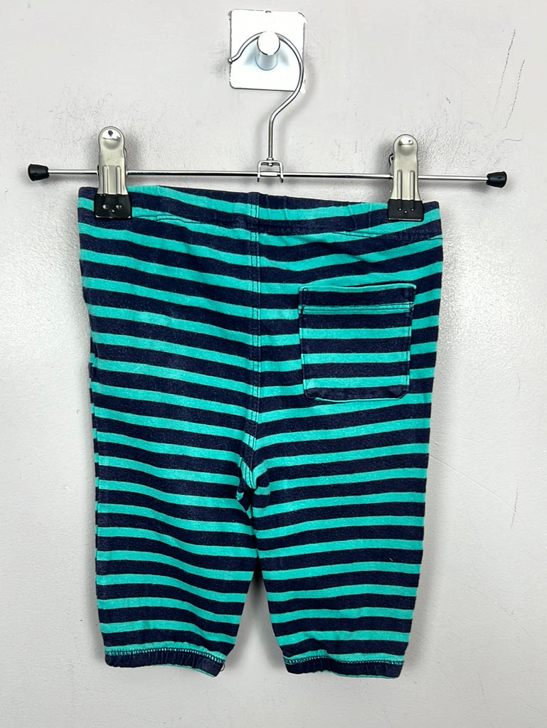 GAP Turquoise stripe jersey trousers 3-6m