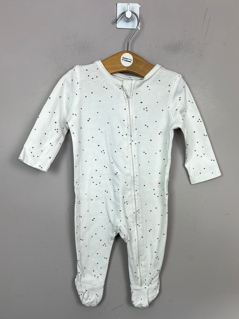 Secondhand baby Mamas & Papas Star Zip sleepsuit 3-6m