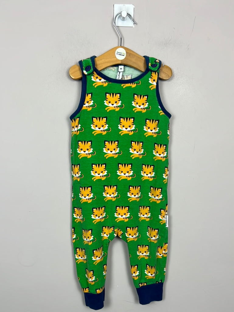 Second Hand Baby Maxomorra Tiger Dungarees 12m