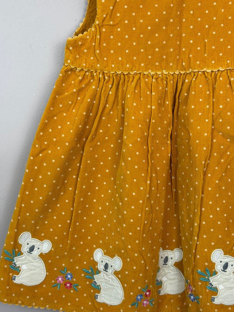 Preloved Children Jojo Maman Bebe Mustard Koala Dress 2-3y -Sweet Pea Preloved Clothes 