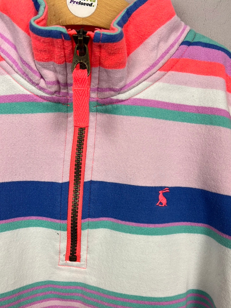 Pre Loved Kids Joules Neon stripe sweatshirt 9-10y