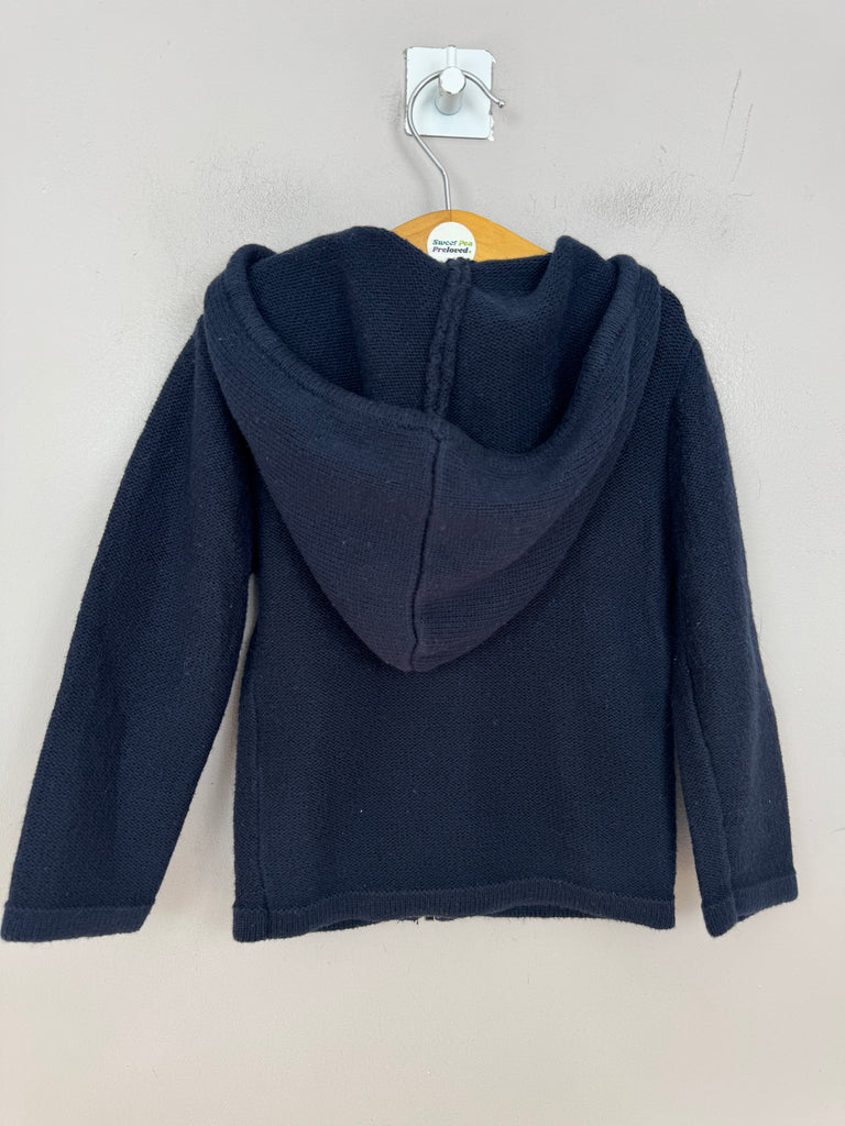 Pre Loved Baby Tiki Tiki Navy Hooded cardigan 18m