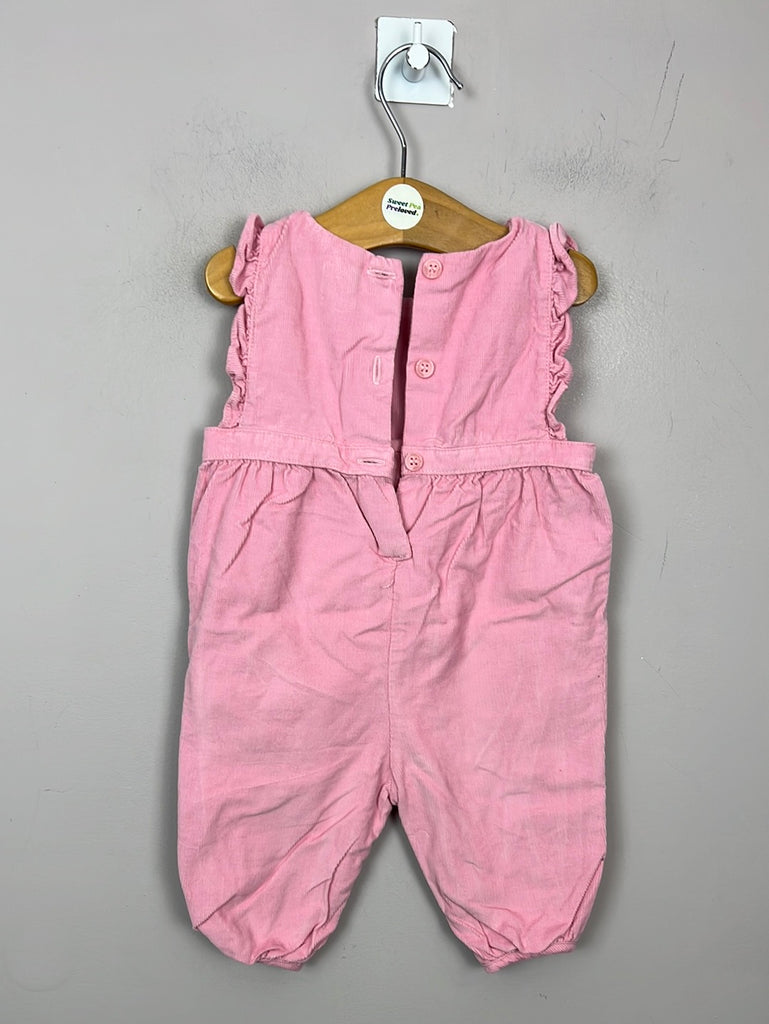 John Lewis pink ruffle cord bunny romper 3-6m - Sweet Pea Preloved