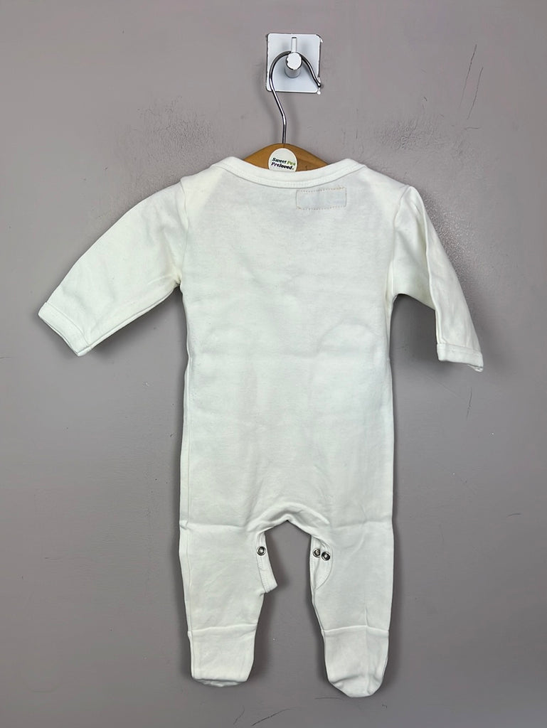 Secondhand baby Lily Dennison Holly embroidered sleepsuit - Newborn
