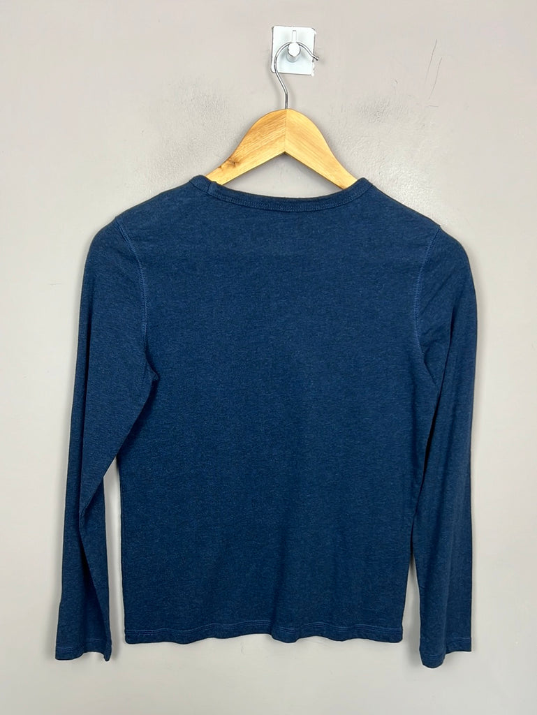 Pre loved Mini Boden navy blue long sleeve t-shirt 11-12y