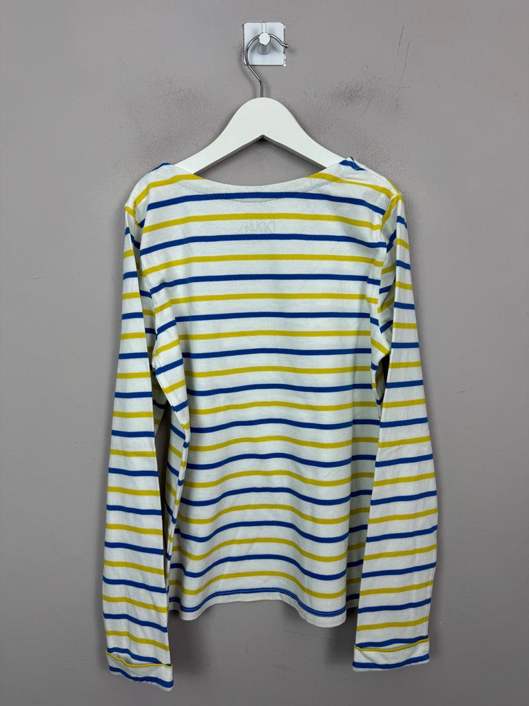 Second Hand Kids Boden Yellow Blue Stripe Breton Top 11-12y