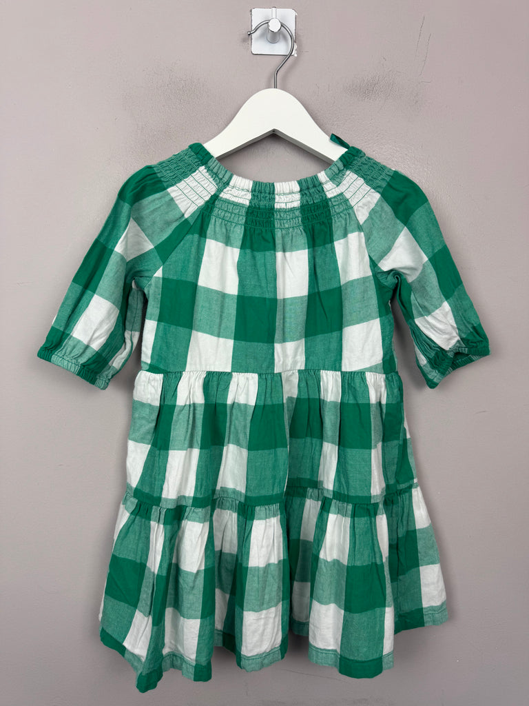 Secondhand Kids John lewis green check dress 3y