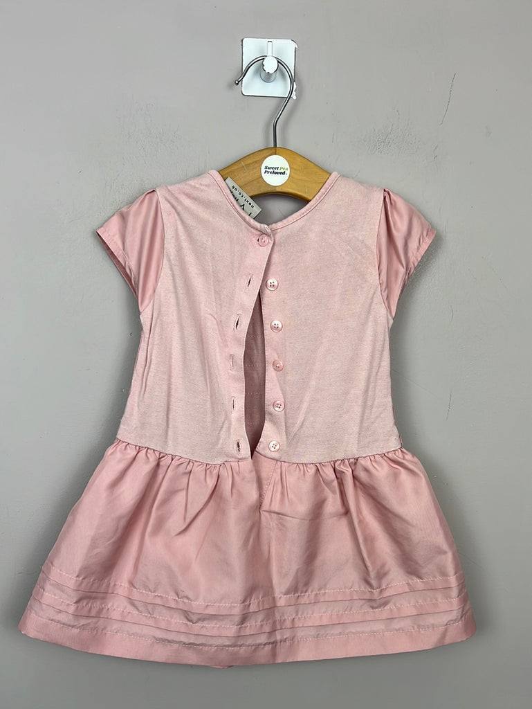 Pre loved baby Next pink taffeta sequin party dress 9-12m