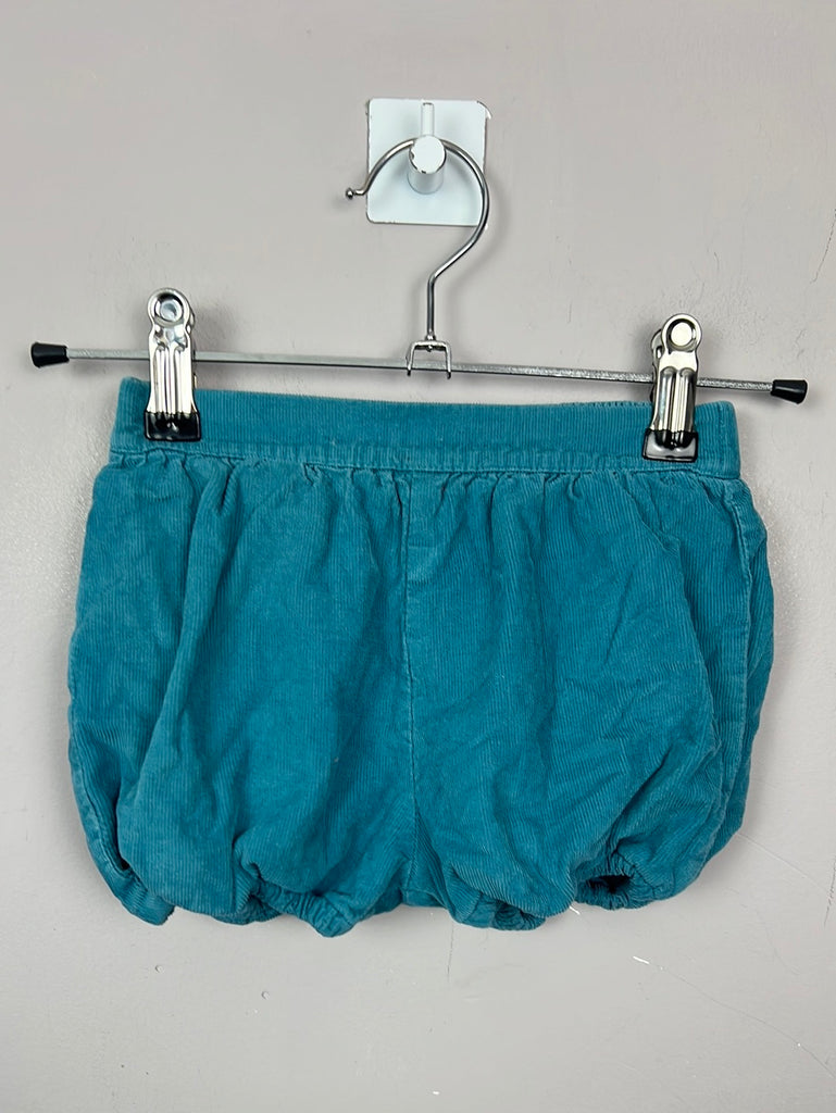 Secondhand JoJo Maman Bebe Teal cord shorts 18-24m