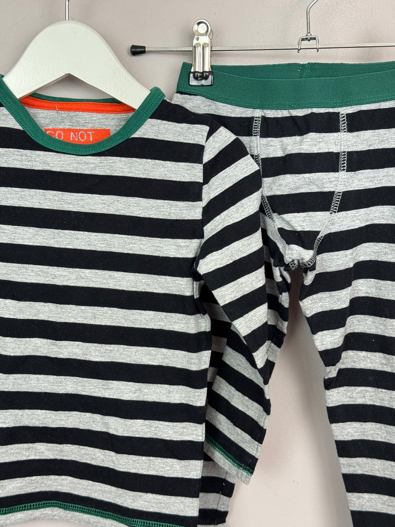 M&S Grey Stripe Pjs 2-3y -Sweet Pea Preloved Clothes 