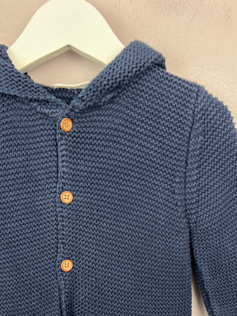 Second hand baby Next navy hooded cardigan 