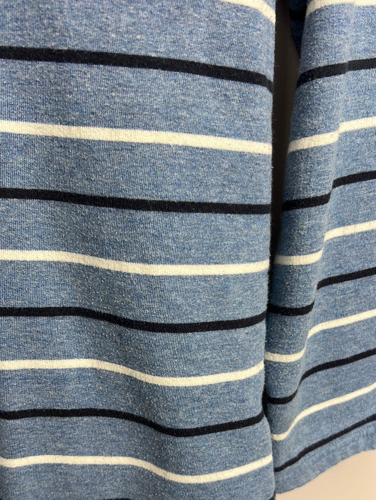 Pre loved kids Joules blue stripe 1/4 zip sweatshirt 11-12y