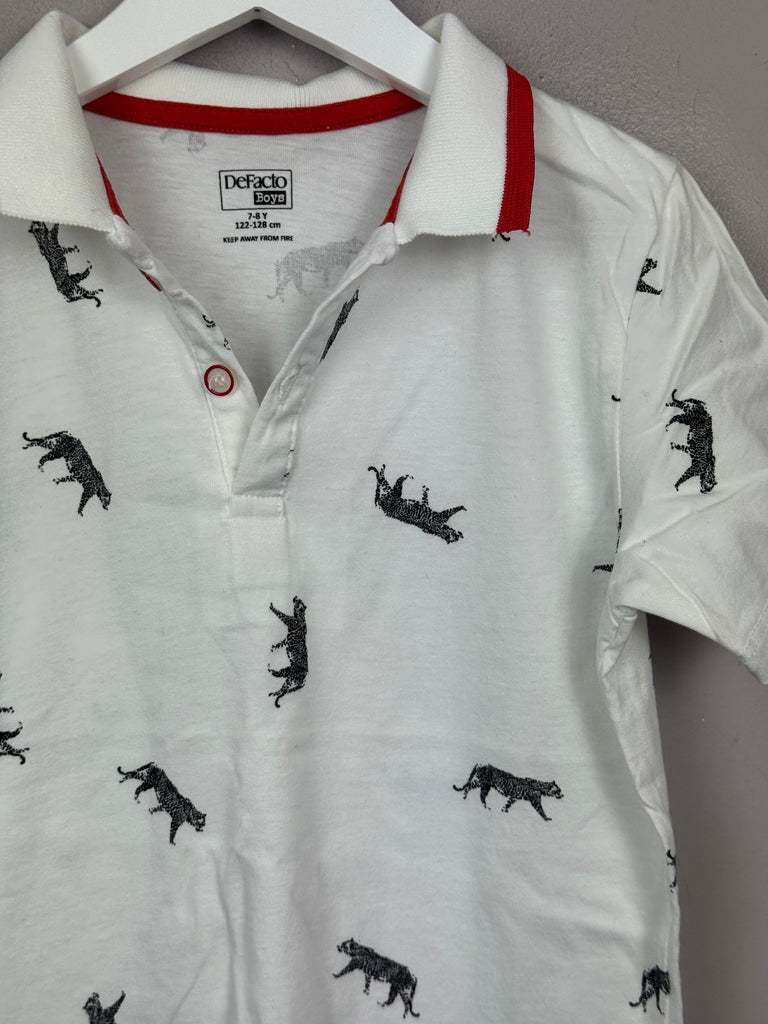 DeFacto Leopard Polo 7-8y second hand kids - sweet pea preloved 