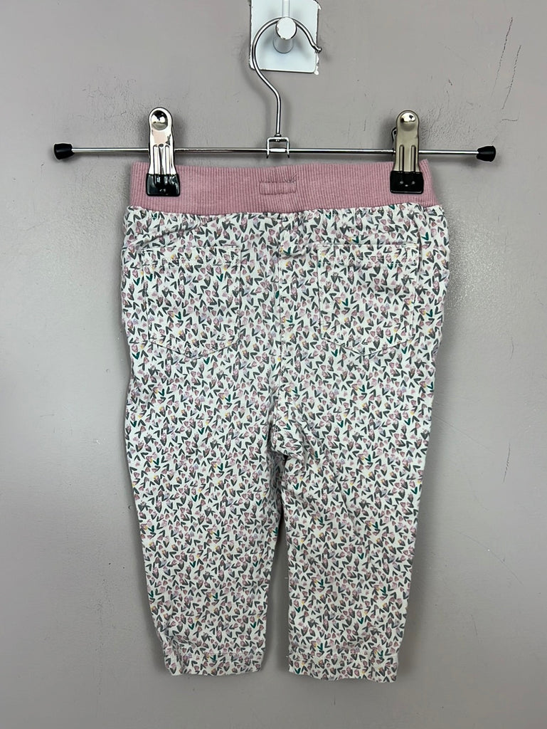 Second Hand Baby Mamas & Papas floral twill trousers 9-12m